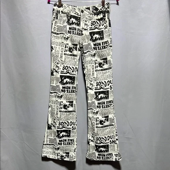 Garage denim low rise newspaper flares size 00 - Picture 1 of 10